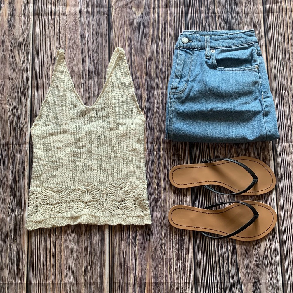 Brandy Melville Cotton Knit Tank Top